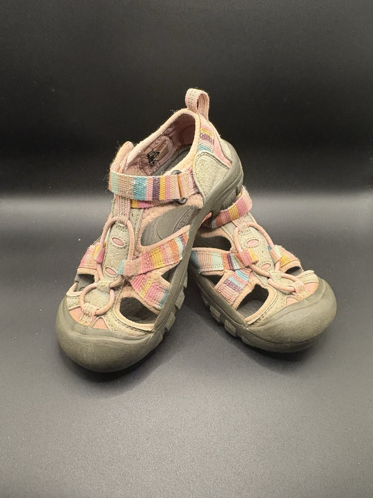 Girls Rainbow Keen Newport H2 Water Hiking Sandals size 12