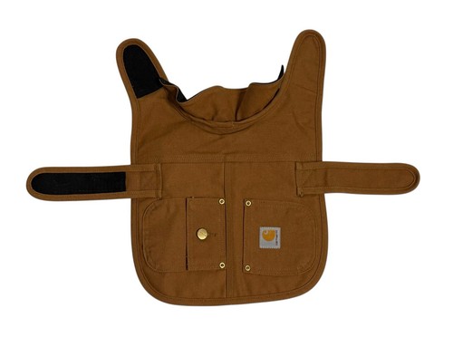 Carhartt Dog Chore Hiking Coat Vest Brown Canvas Duck Pockets