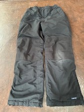 Youth Size 12 LANDS' END Snowboard Snow Pants Black "Grow A Long"