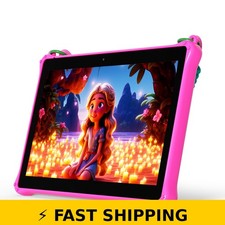 PRITOM 10 Inch Kids Tablet, 64GB, Pink, Parental Control, HD Display