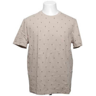 Pier One, T-shirt, Größe: L, Beige, Bio-Baumwolle, Print, Herren #nnS