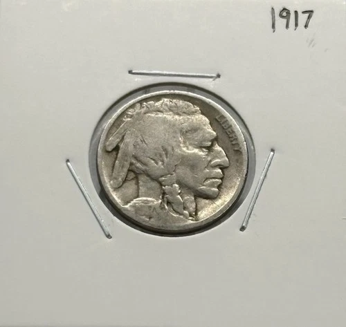 1917 Buffalo Nickel, Good Condition, Very Nice, Low Mintage!
