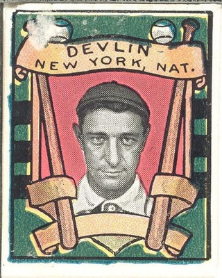 Photo:New York Giants Art Devlin 1911 Baseball Card Portrait