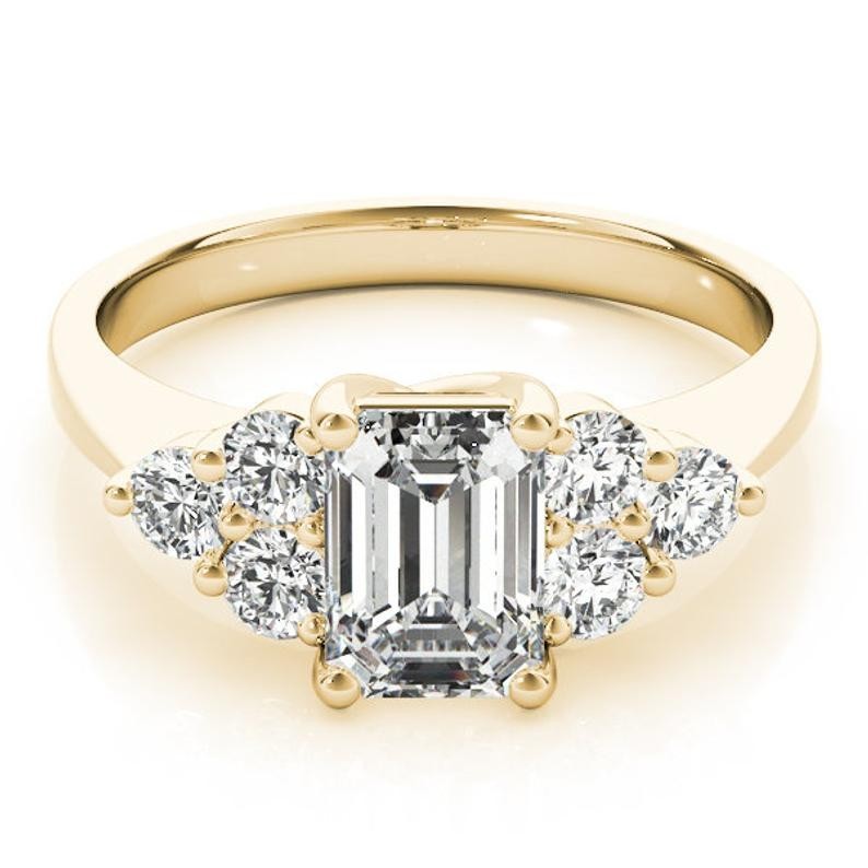 2.00 Ct Emerald Cut Lab-Created Diamond Anniversary Gift Rin
