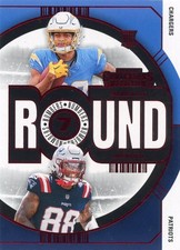2024 Contenders Brenden Rice/Jaheim Bell Round 7 Red Chargers/Patriots #22