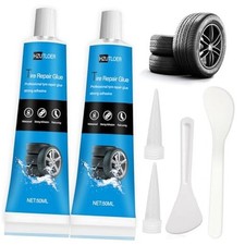 2-Pack Tire Repair Adhesive 3.38oz/100ml  Black Rubber Cement Glue for Tire