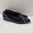 Giorgio Brutini Black Patent Leather Pointed Toe Tile Detail Loafers Size 8.5 D — photo 3