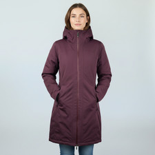 Lululemon Snow Warrior Womens Maroon Down Parka Coat Size UK 6