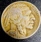 1925 P Buffalo Nickel 5 Cent- Philadelphia, VF + Details, Nearly Full Horn Toner
