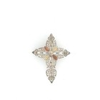 Vintage 12k BLACK HILLS Gold C. Co Sterling Silver Cross Charm Pendant — photo 1