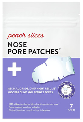 Peach Slices - Nose Pore Patches (7 Ct) - Overnight Blackhead Remover - Pore Str