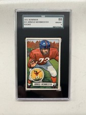 1951 Bowman Arnie Arnold Weinmeister RC Rookie HOF #21 NEW YORK GIANTS SGC 8 🔥