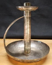 Arthur John Seward Silverplate Arts & Crafts Chamberstick, Birmingham, England