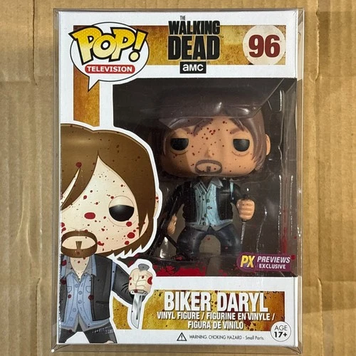 Funko Pop! Biker Daryl #96, The Walking Dead, TWD, Bloody, PX Exclusive, AMC TV