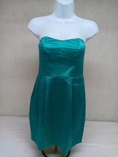 Forever 21 Strapless Green Size Small Mini Lined Zipper Dress With Pockets