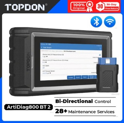 TOPDON ArtiDiag800BT 2 Engine ABS SRS SAS AT TPMS Bidirectional Diagnostic Tool