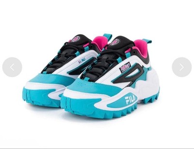 FILA x Hatsune Miku Twister Sneakers 22.5cm White Blue Japan Limited Shoes USED