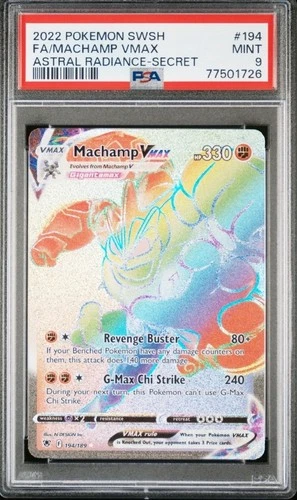 2022 Pokemon SWSH Machamp VMAX Secret Rare FA #194/189 PSA 9 Astral Radiance