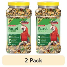  2 pack 3-D Pet Products Premium Parrot Bird Food, Seeds, 4 lb. Stay Fresh Jar
