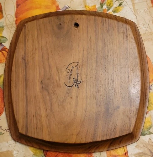 Vintage 1960s MCM Gladmark Wood- Ceramic Rooster Wall Plaque/Trivet 8.5" NICE image 4