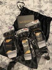 WeQueen Human Hair Bundle 16"/18"/20" Curly Wavy Color 1B