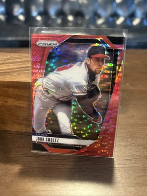2025 Panini Prizm John Smoltz Red Pulsar Prizm #'d /399 Atlanta Braves #83 HoF