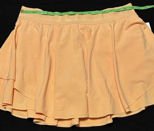 Lululemon Court Rival hoch geschnittener Rock Sommer leuchtend pfirsichfarben Skort Shorts Gr. 12 neu - Bild 7 von 8