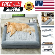 XL Extra Large Dog Bed, Washable Dog Couch with Removable Waterproof Cover, O...