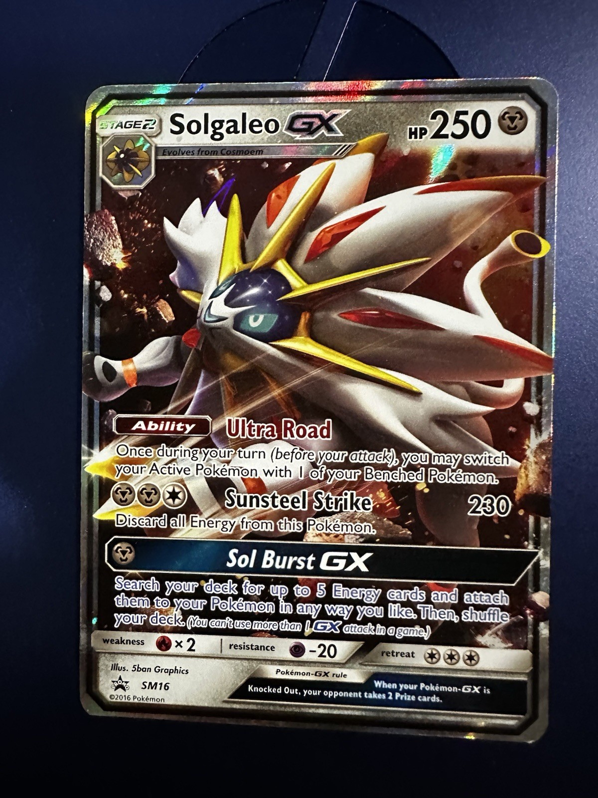 Solgaleo GX SM16 Black Star Promo Sun & Moon Holo Rare Pokemon Card C3