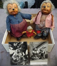 Steiff Mecki Vintage  rare 27cm 1950s original German toy Dolls x 3