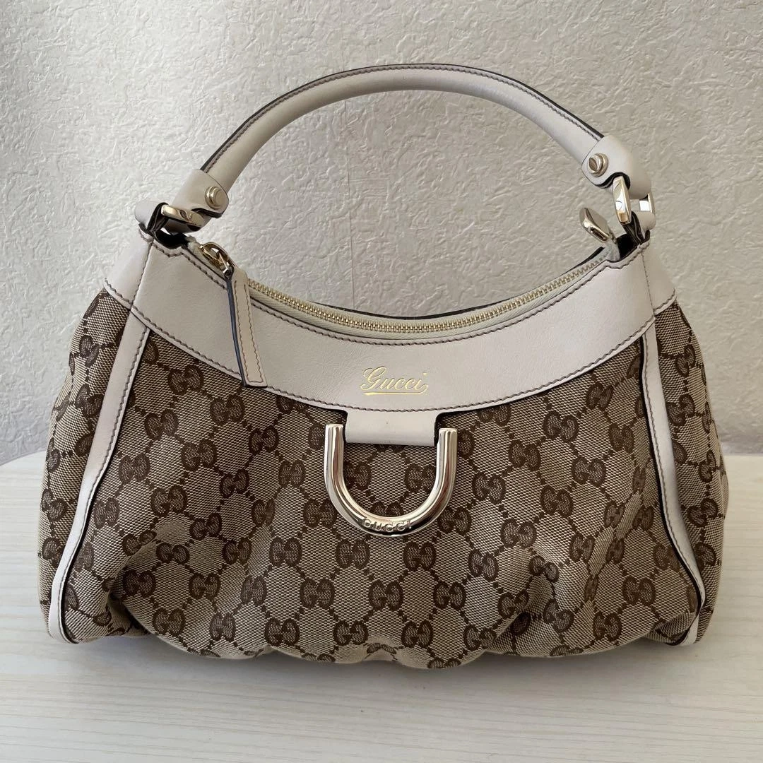 Sac à main Gucci motif Gg beige/blanc luxe créateur sac à main élégant fourre tout