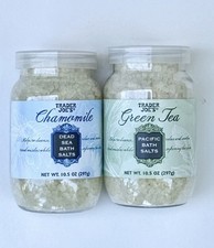 Trader Joe  s Bath Salts Chamomile Dead Sea  Green Tea Pacific 10.5 Oz Each