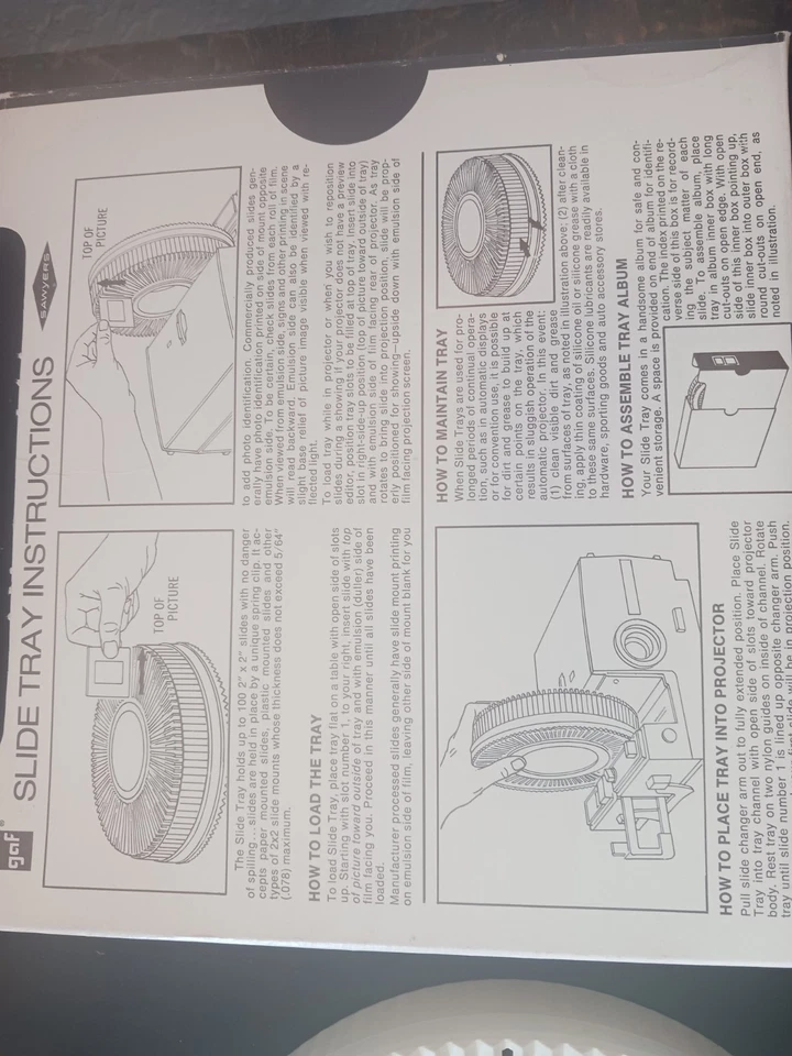 Lot Of 2 Sawyer's Rototray Rotary Projector Slide Tray 100 2x2 GUC - Image 2 of 4
