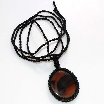 Macrame Thread Macrame Montana Agate Necklace FreeSize Most Loved Gift Trendy GW