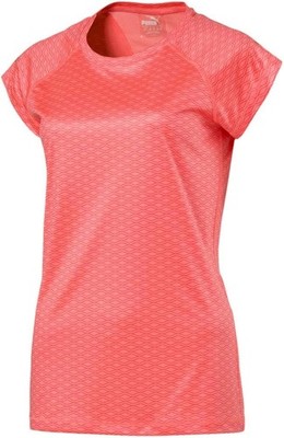 Puma Ladies T-Shirt Graphic S / S Tea W, NRGY Peach-AOP, M