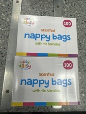 NAPPY BAGS - 100 x 2 SCENTED DISPOSAL SACKS WITH TIE HANDLES
