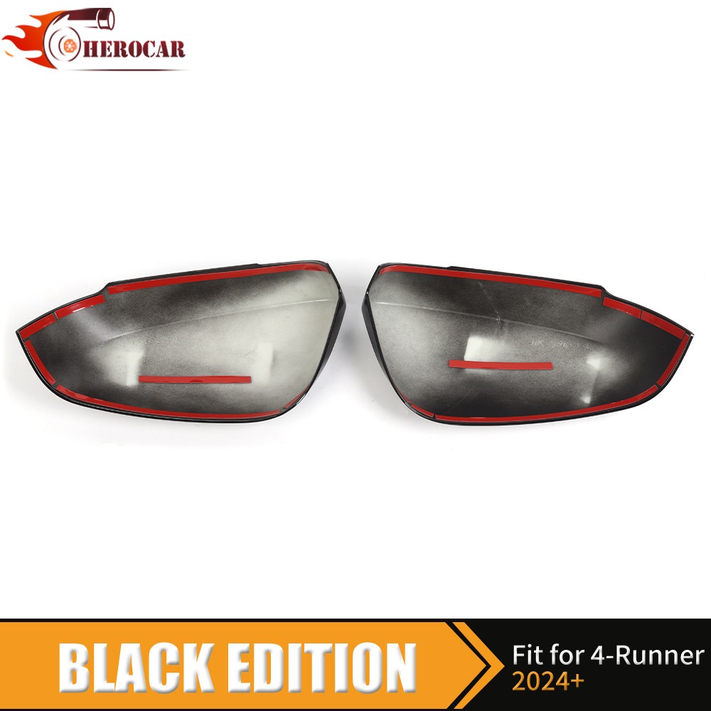2PCS Gloss Black Rearview Side Door Mirror Covers For 4Runner 2025+ Accessories