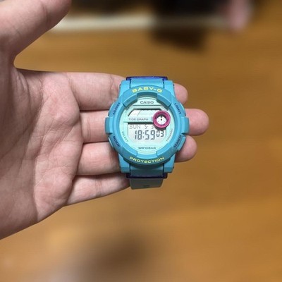 Casio Baby-G BGD-180FB G-LIDE Surf Watch Blue Pink Tide Graph Used