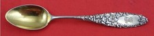Tiffany and Co Sterling Silver Demitasse Spoon Gold Washed with Ivy Motif 4"