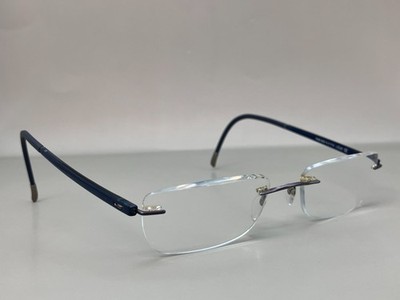 Silhouette Eyeglasses 7642 40 6057 Blue Titanium 19-150 Rimless FRAMES ONLY