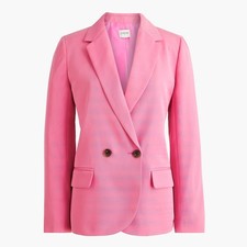 J.CREW Size 2 Drapey Twill Double-Breasted Blazer in Mauve Pink CB316