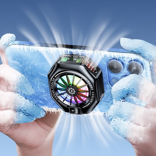 Magnetischer Smartphone Kühler mit verbesserter Kühlung und RGB-Lichteffekten - Zdjęcie 7 z 12