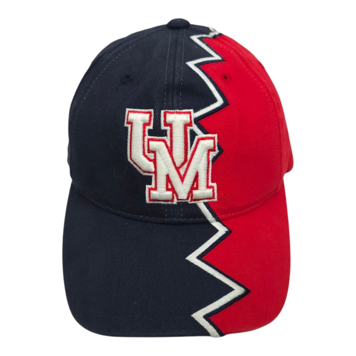 Starter Ole Miss Rebels Hat Split Zig Zag OSFM Cap Y2K Shark Tooth