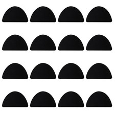 16pcs Shoe Toe Hole Heel Repair Patches, Prevent Toeburst 11.5cm x 7cm, Black