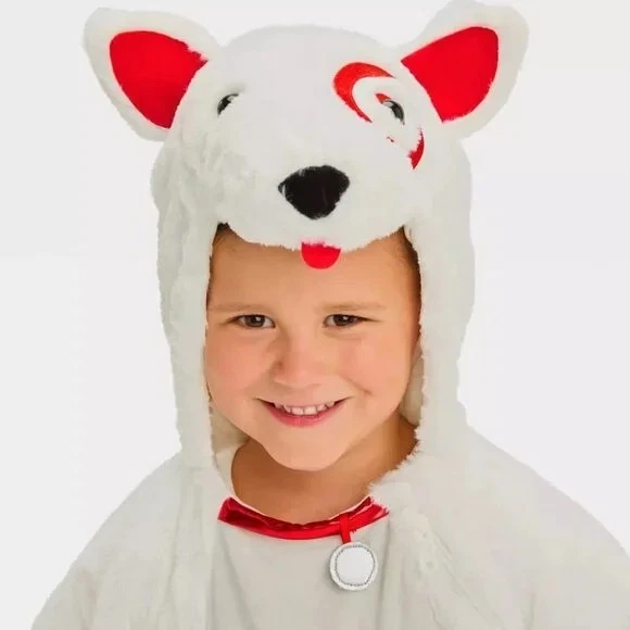 Toddler Boys Girls Plush Bullseye Puppy Hooded Jumpsuit 18-24M Halloween Costume - Image 3 of 3