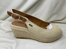 s. Olivers Slingback Espadrille Wedge Sandals  Beige UK3 EU36
