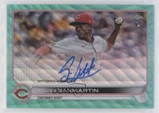 2022 Topps Chrome Rookie Aqua Wave Refractor 124/199 Reiver Sanmartin Auto 6ns