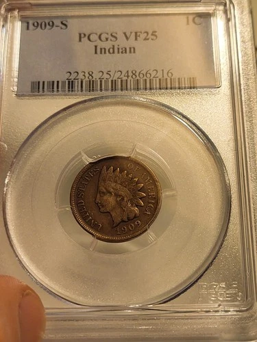 1909 S Indian Head Cent! PCGS VF25! Beautiful Coin!