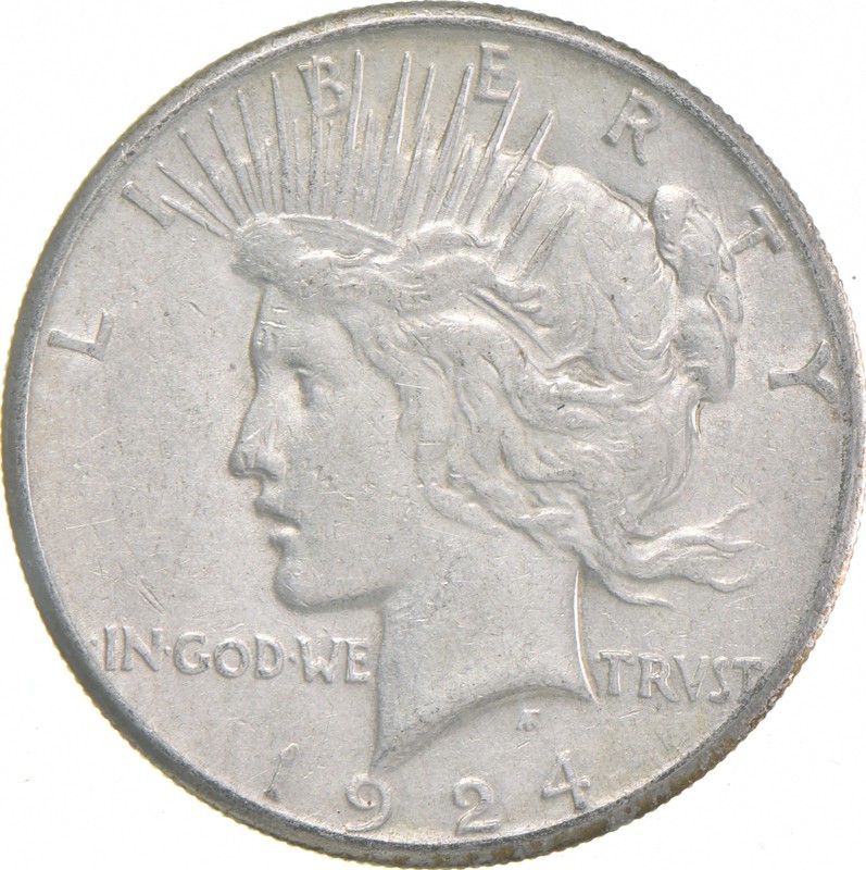 1924-S Peace US Silver Dollar - 90% San Francisco Minted *8526