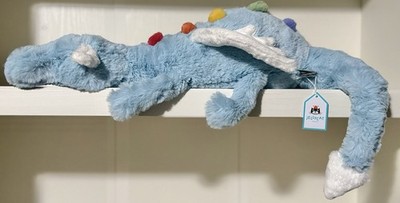 AUTHENTIC Jellycat LARGE Sky Dragon - BNWT - Blue White Rainbow